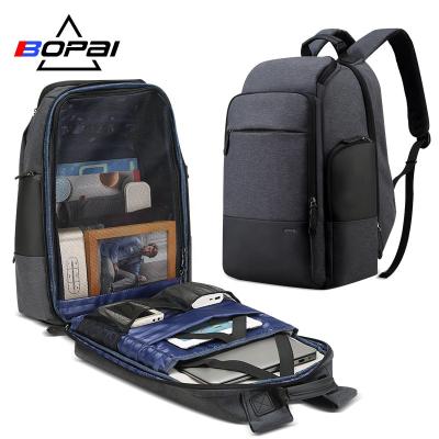 China With BOPAI USB Travel USB Men's 17 Laptop Backpack Large Capacity Business Waterproof Casual Multifunctional Nylon Bag Anti Theft for sale