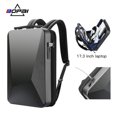 China With 17.3 Bopai USB Men's USB Laptop Backpack Fashion Game Lightweight Slim Smart Bag Hard Shell Filling Casual Enlarged Anti Theft Backpack for sale