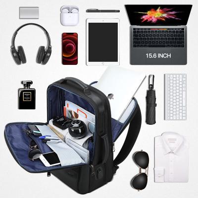 China With New Fashion BOPAI USB Fashion Business Travel Backpack Expandable Filling Young Men Anti Theft 15.6 Inch Laptop Backpack for sale