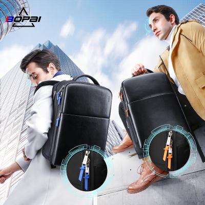 China With Hot Selling USB Bopai Men's Casual Travel Anti Theft Custom Expandable Mochila Business 15.6 Inch Laptop USB Charging Backpack for sale