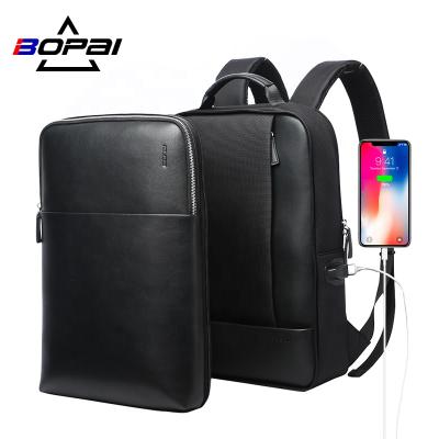 China With USB Bopai 2 in 1 Detachable Custom Anti Theft Backpack Shopping Bag Men Waterproof USB Charging 15.6 Inch Laptop Backpack for sale