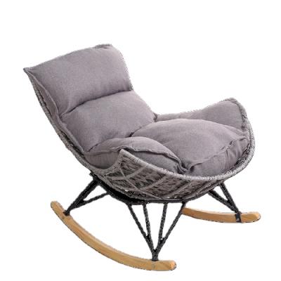 China Modern hot sale cheap high quality living room rattan rocking chair outdoor furniture for sale