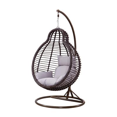 China Patio Outdoor Rattan Swing Safety Maid Chair Swing Chair Modern Selling Good Hanging for sale