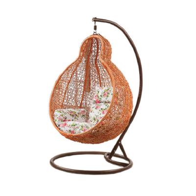 China 2021 Modern New Designed Convenient And Durable Egg Hanging Chair Outdoor Swing Rattan Hanging Swing Chair for sale