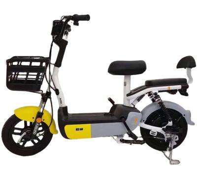 China Electric Aluminum Alloy Foot Rest 48v Battery Operated Electric Bicycle Two Seat Tire 2 Seater for sale