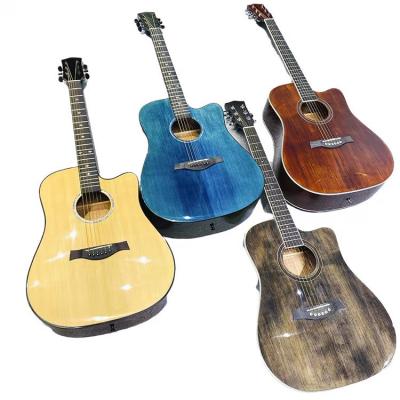 China Wholesale Siteca Fir 41 Inch Acoustic Guitar Musical Instrument Stringed Instruments Wooden Guitar With Electric Case for sale