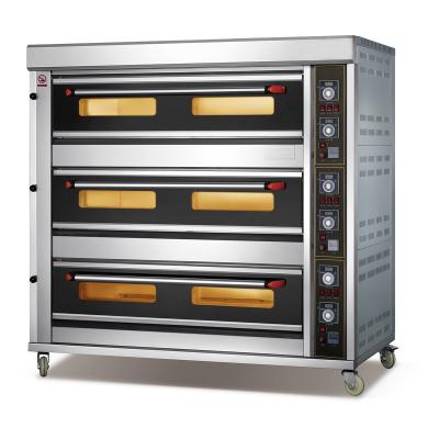 China Wholesale Commercial Luxury Bread Oven 3 Deck 9 Tray Gas Baking Luxury Oven for sale