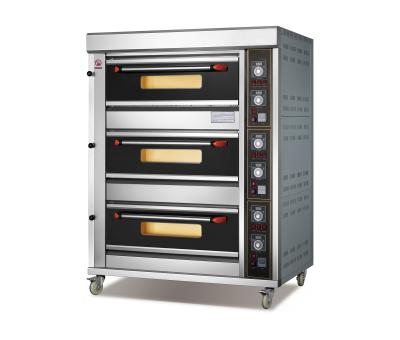 China High Efficiency Electric Commercial Food Machine Baking Oven Bread Bakery Equipment 3 Tray Deck Oven 3 for sale