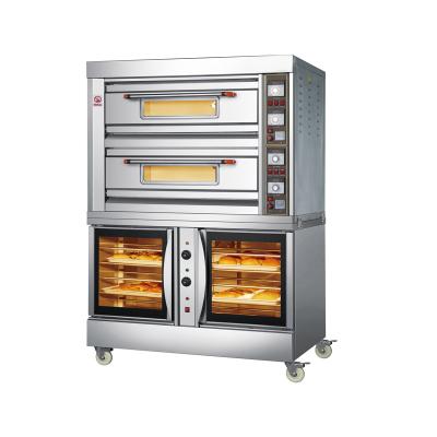 China One machine two uses: multi-function commercial baking+prooffering restaurant snack machines stainless steel deck electric oven Caterwin with proofer combi oven for sale