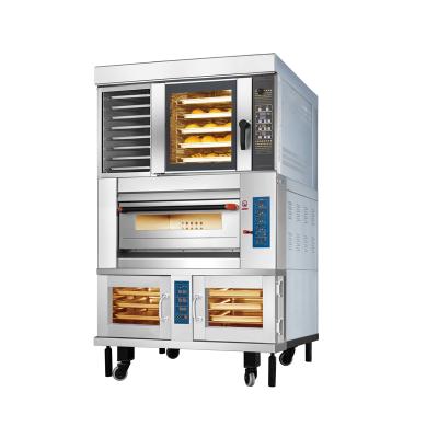 China High Efficiency Easy Operation Caterwin Single Deck 2 Tray Electric Ovens 5 Tray Hot Air Convection Oven with 8 Tray Proofer Combi Multi-Function Deck Oven for sale