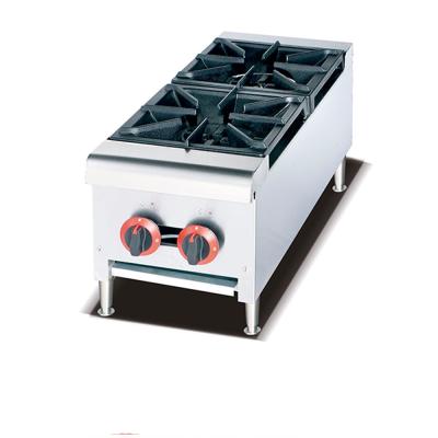 China Commercial Western Hotels Caterwin Kitchen Equipment Table Top Gas Stove With 2 Burner for sale