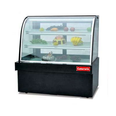 China Hot Selling Optional Single-temperature Marble or Stainless Steel Base Cake Display Showcase Fridge Cooler for sale