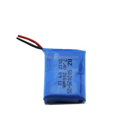 China Toys OEM BZ 502025-2S 200mah 7.4V Rechargeable Polymer Li-Ion Battery for sale