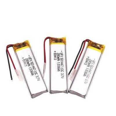 China Toys Customized Li-PO Battery BZ 501447 10C 3.7V 280mAh Li-PO Battery For RC Toys for sale