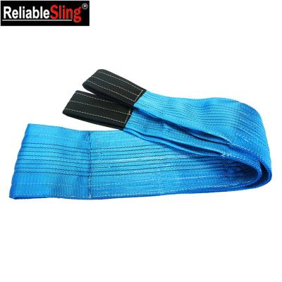 China Lifting For Left Eye Polyester Color Code Flat Webbing Sling Lifting Belt for sale