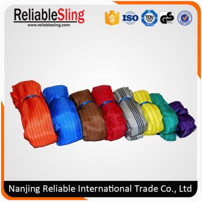 China Lifting For EN 1492-1 Polyester Color Code Left Soft Around Lifting Sling Belt for sale