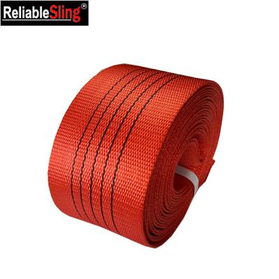 China High Strength Durable Acid Resistant Thick Polyester Webbing For Lifting Sling for sale