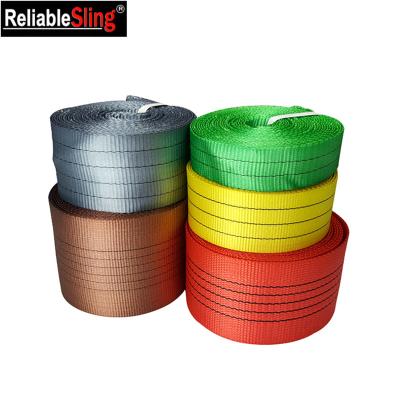 China Durable Heavy Duty Low Elongation Strong Polyester Sling Webbing for sale