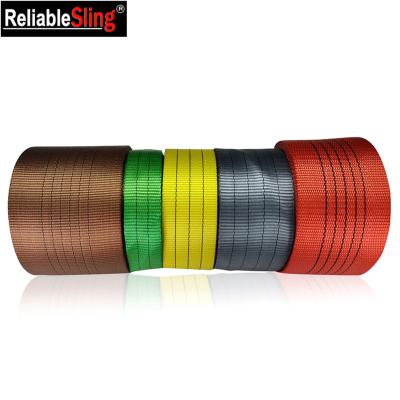 China Sustainable Multi Color Acid And Alkali Resistant Polyester Rigging Flat Webbing for sale