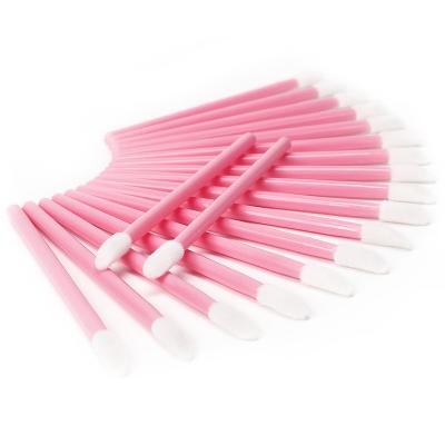 China Disposable Rose Black Color Makeup Brush Lip Brush Disposable Eyelash Brush 100pcs for sale