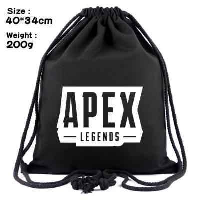 China Apex Anime Legends Canvas Backpack Peripheral Anti-theft Pocket Peripheral Travel Drawstring Backpack Outdoor Portable Backpack Bag for sale