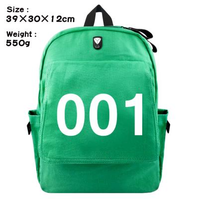 China Hot Wholesale Character Squid Design Backpack Game Anime Canvas Peripheral Unisex Sports Backpack Anti-theft Game for sale