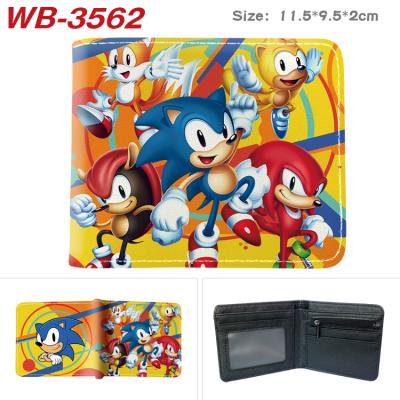 China Waterproof PU Sonic Speed ​​Designs Popular 11 Cartoon Update Folding Purse Unisex Anime Peripheral Leather Wallet for sale