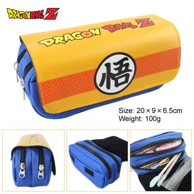 China Multifunctional Japanese Cosmetic Pocket Wallet Bag Holder Anime Zipper Canvas School Bag Anti-theft Double Pencil Case for sale