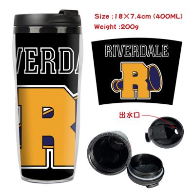 China Viable Wholesale Anime Riverdale DIY Travel Mug Peripheral Plastic Originality With Lid Double Insulated Plastic Cup for sale