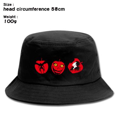 China 2021 New Plush Design In Wholesale Anime Death Note Printing Bucket Hat Cartoon Fisherman Logo Hat For Outdoor Sport for sale