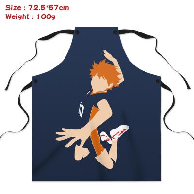 China Drinks/Food Kitchen Apron Cooking Haikyuu Anime Device Unisex Digital Printing Neck Hanging Sling Cotton Sleeveless Apron for sale