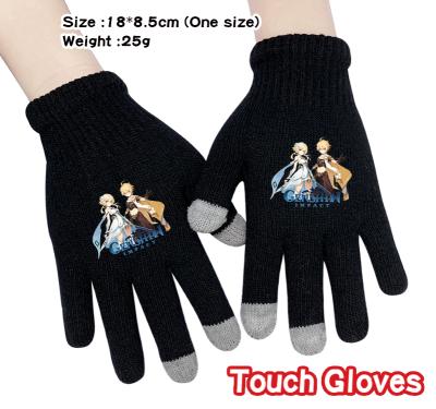 China cartoon anime Genshin impact device knitted cotton hand cover unisex anime printing full finger hand cover MC0011 for sale