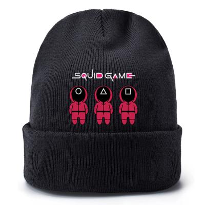 China Hip COMMON Peripheral hophat cartoon anime game squid unisex cold proof keep warm short unisex knitted hat for sale