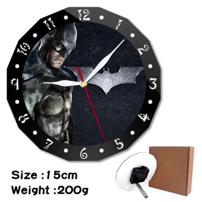 China Home Wall Art Wall Clock Nordic creative bedroom wind anime movie batman style decorative antique peripheral personality wall clock for sale