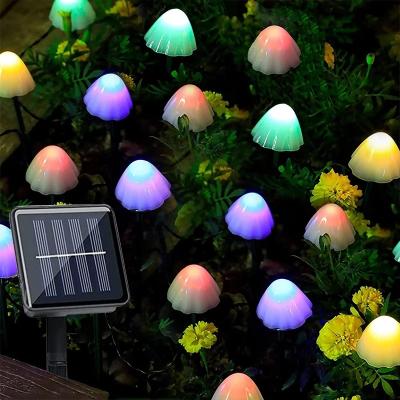 China Solar FLOWER Fairy Lights Twinkle Lights Waterproof Mushroom Curtain Lights for sale