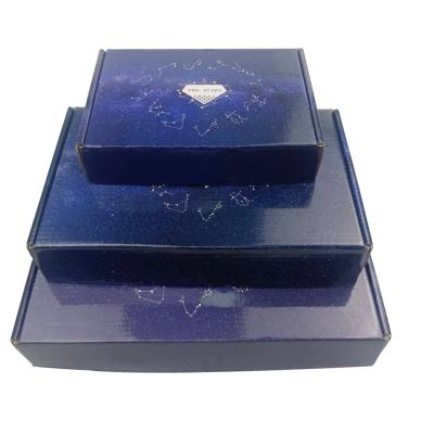 China 2021 New Design Custom Size Logo Blue Luxury Birthday Valentine Gift Box Recyclable With Good Quality for sale