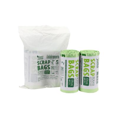 China Compostable Wave Top Handle Garbage Bags Customizable Packed With Outer Bag for sale