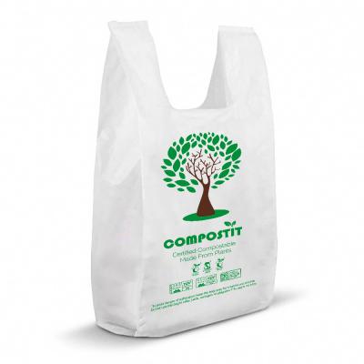 China EN 13432 Certified Biodegradable Compostable Carry Bags Non Plastic Shopping Bags for sale