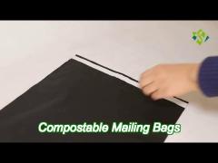 custom logo biodegradable poly mailers bag eco friendly made from corn starch