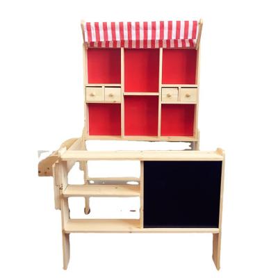 China Supermarket Wooden Set Wooden Doll House Wooden Grocery Store Set Wooden Toys Children Toy for sale