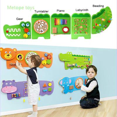 China Montessori Busy Funny Wooden DIY Toy Earlier Educational Child Wooden Handmade Toy Busy Board for sale