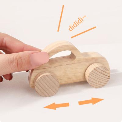 China Wooden Vehicles Wooden Toys Wooden Cars Toys For Toddlers Kids Original Color Car Game Set for sale