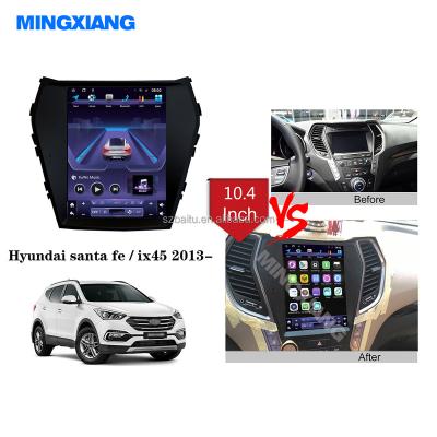 China SDK For Hyundai Santa IX45 TUCSON 2013-17 10.4 inch For Tesla Style Touch Screen Car Radio DVD Player Android Gps NavigationCarplay for sale