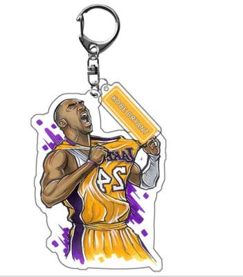 China Casual High Quality Cheap Custom Kobe Souvenir Clear Transparent Acrylic Key Chain for sale