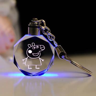 China Souvenir Led Crystal Keychain Nba Kobe Light Crystal Logo Souvenir Customized Shape Custom Made High Quality 5-7 Days L/C, T/T for sale