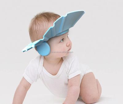 China EVA Foam Material Customizable Viable Size and Color Have Earmuffs Baby Bath Hat for sale