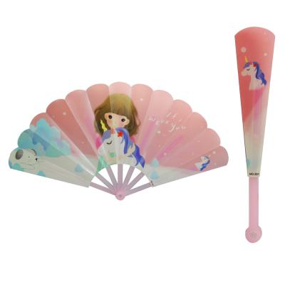 China Hot Sale PP Plastic China Product Summer Gifts Custom Printed Folding Fan for sale