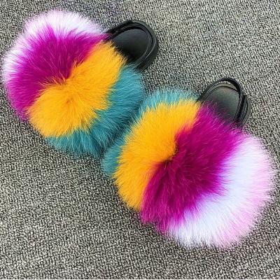 China Flatbed 2022 factory hot selling fur slippers fast shipping kids smudge fur slippers fashion fur slippers for sale