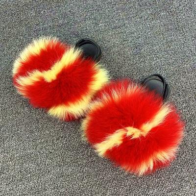 China Factory Wholesale Fast Shipping Flat Color PVC Fur Slippers Kids Fur Slippers Kids Fashion Fur Slippers for sale