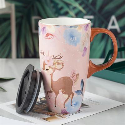 China Wholesale Viable Popular Elegant Cream Cup Coffee Tea Coffee Design Nordic Ceramic Mug Porcelain for sale